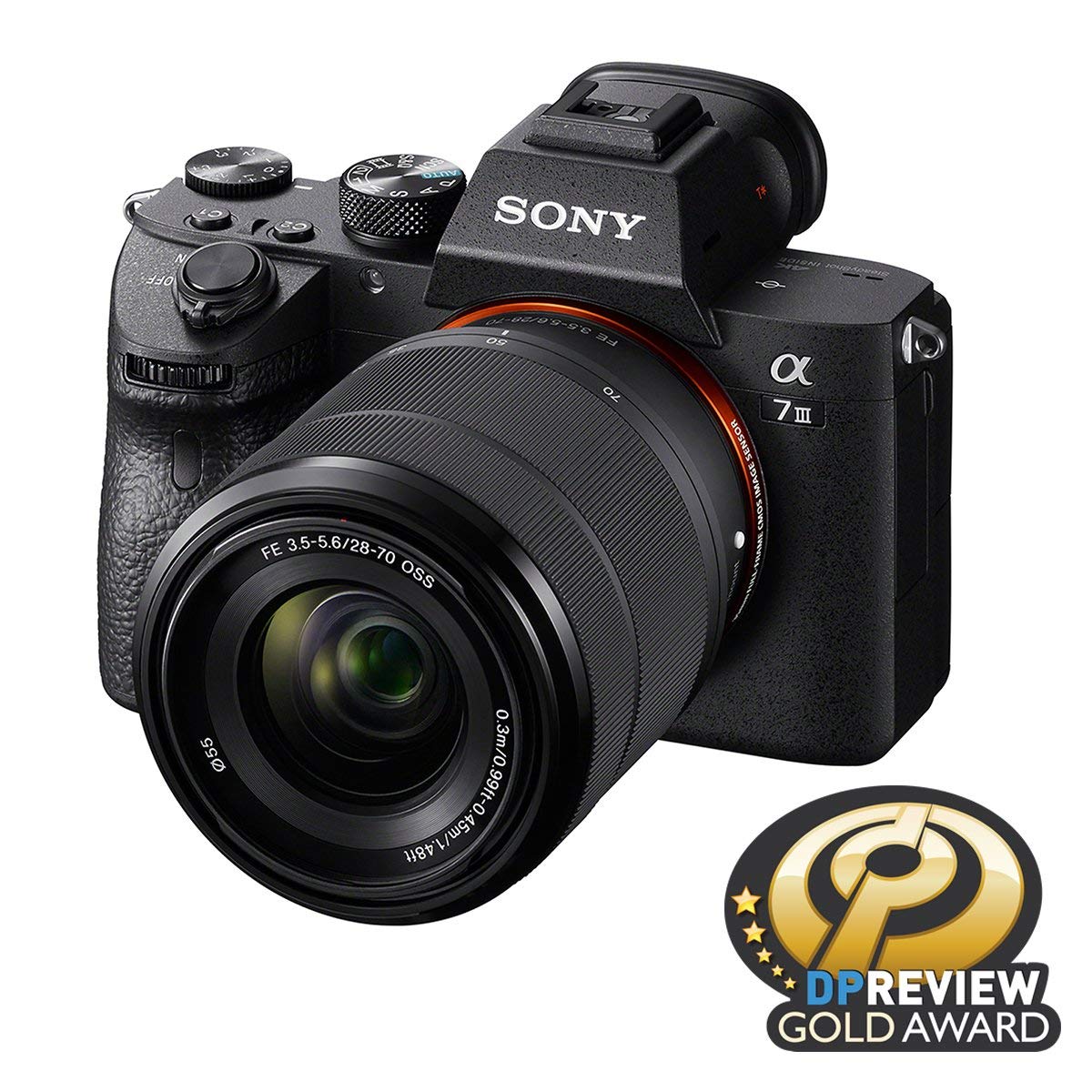 Sony a7 III Full-frame Mirrorless Interchangeable-Lens Camera with 28-70mm Lens Optical with 3-Inch LCD, Black (ILCE7M3K/B)