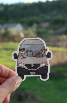 Toby and Twin Van Life Sticker