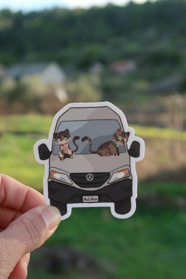 Toby and Twin Van Life Sticker
